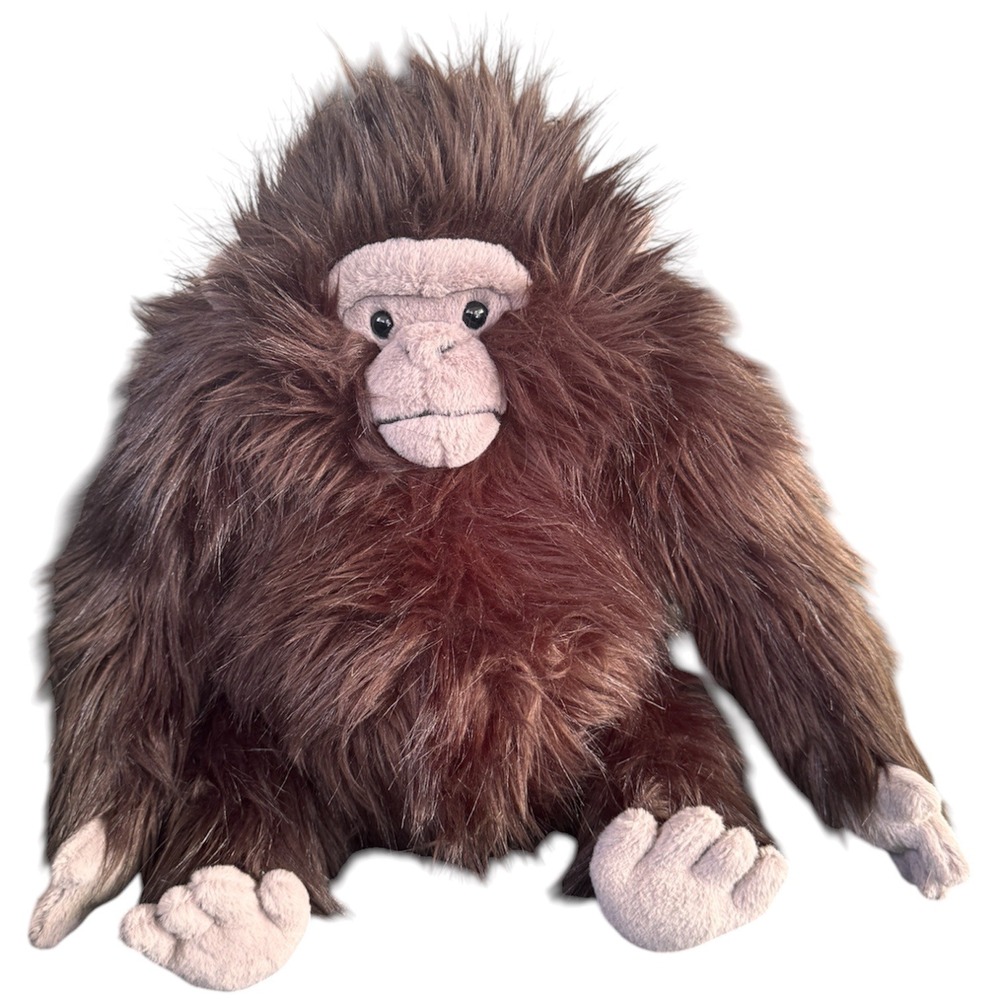 Jellycat Gomez Gorilla GOR1G Brown Shaggy Faux Fur Retired Plush Toy NWT